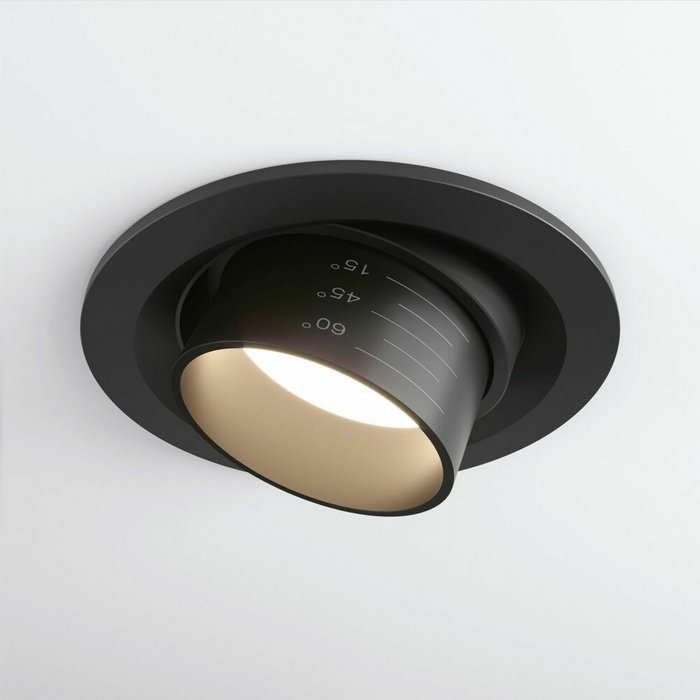 Встраиваемый точечный светильник Zoom черного цвета - купить Встраиваемые споты по цене 2220.0