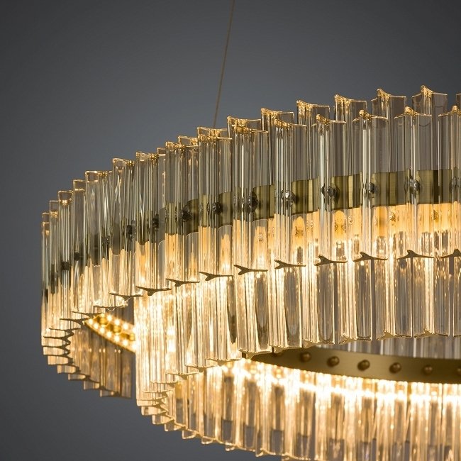 Подвесной светильник Crystal Circle из металла и стекла  - лучшие Подвесные люстры в INMYROOM