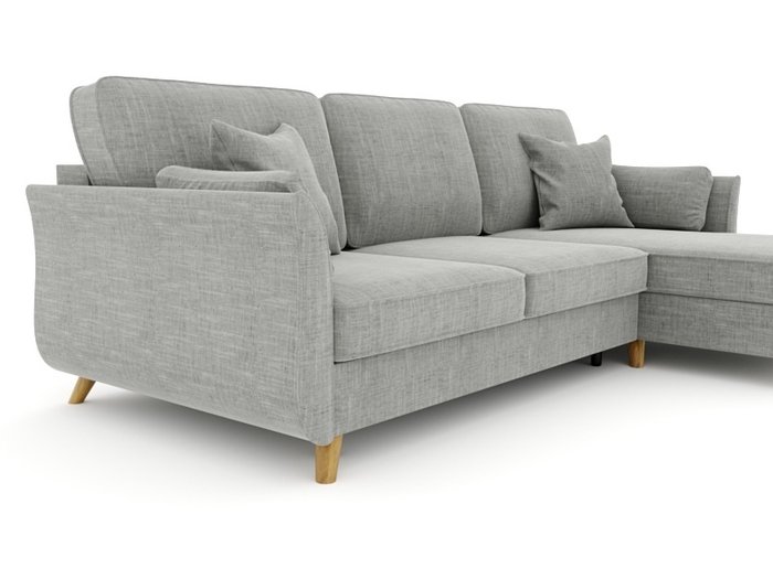 Угловой диван-кровать Коко серого цвета - купить Угловые диваны по цене 130900.0