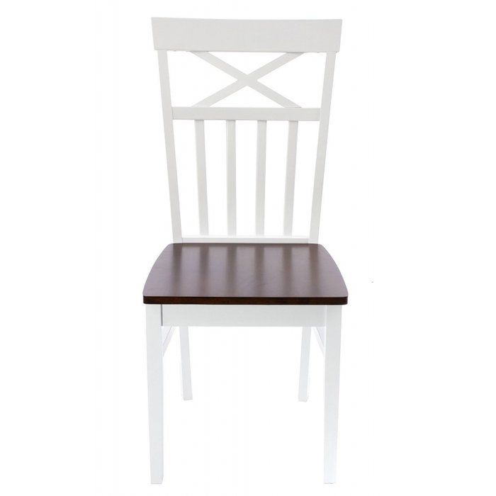 Обеденный стул Provans бело-коричневого цвета - лучшие Обеденные стулья в INMYROOM