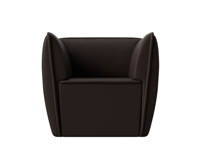 Кресло Бергамо коричневого цвета (экокожа) - купить Интерьерные кресла по цене 21999.0