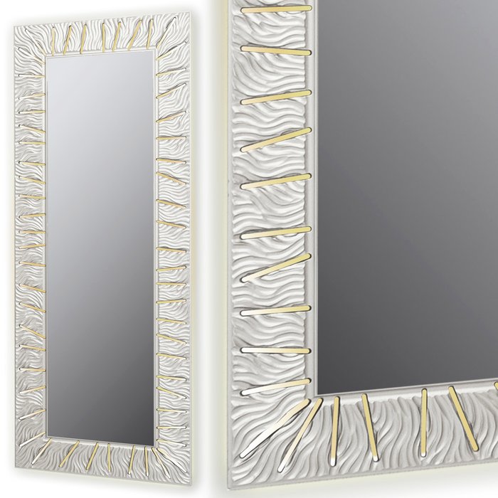 Настенное зеркало Sunshine L серебряного цвета - купить Настенные зеркала по цене 47300.0