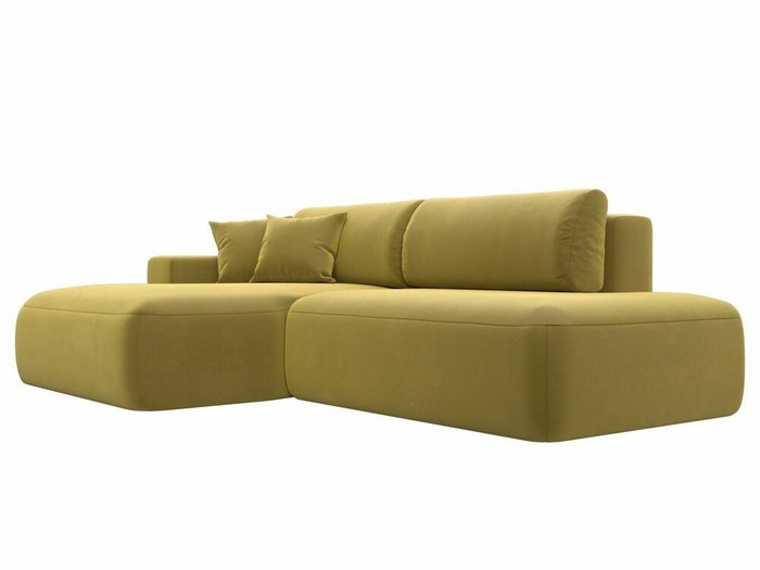 Угловой диван-кровать Лига 036 Модерн желтого цвета левый угол - лучшие Угловые диваны в INMYROOM