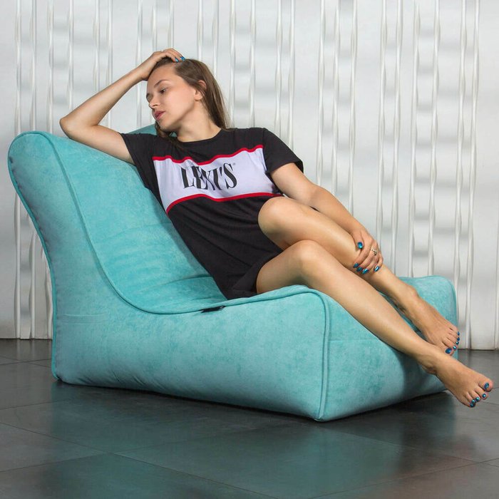 Бескаркасное кресло Блюз светло-серого цвета - купить Бескаркасная мебель по цене 8990.0