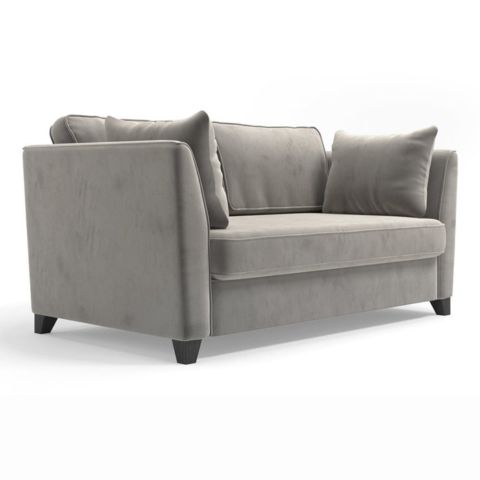 Двухместный раскладной диван WOLSLY MT серого цвета - купить Прямые диваны по цене 61200.0