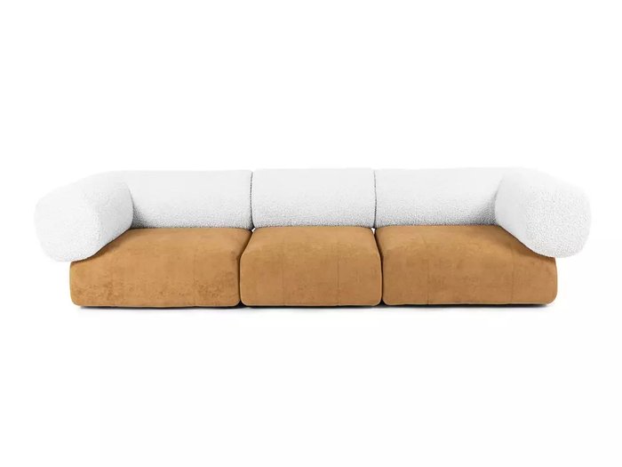 Модульный диван Trevi коричнево-белого цвета - купить Прямые диваны по цене 185610.0