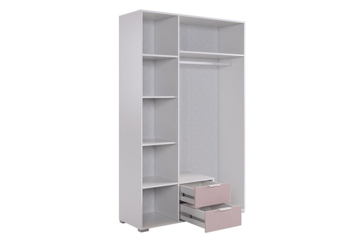 Распашной шкаф Зефир бело-розового цвета - купить Шкафы распашные по цене 25370.0