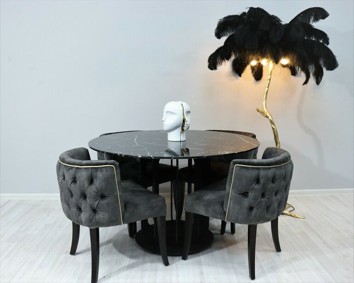 Стол обеденный Сохо черного цвета - купить Обеденные столы по цене 136596.0