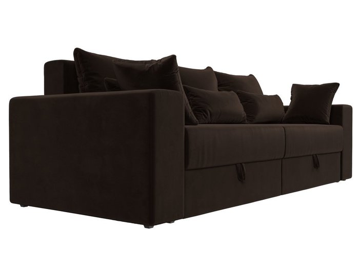 Прямой диван-кровать Мэдисон темно-коричневого цвета - лучшие Прямые диваны в INMYROOM