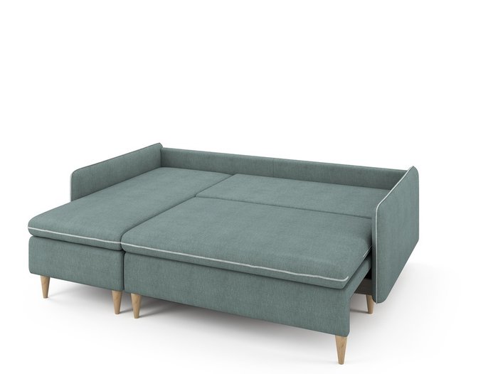 Угловой раскладной диван Ron левый мятного цвета - купить Угловые диваны по цене 68200.0