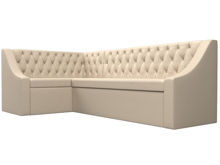 Угловой диван-кровать Мерлин бежевого цвета (экокожа) левый угол - лучшие Угловые диваны в INMYROOM