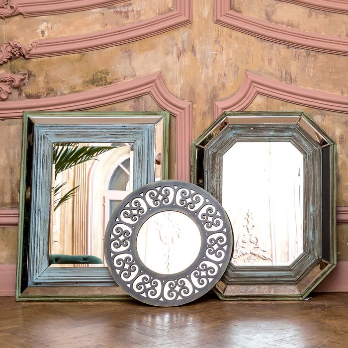 Настенное зеркало Прадо в раме из массива ели - купить Настенные зеркала по цене 12000.0