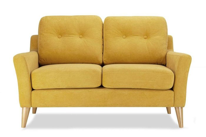 Прямой диван Руфус Премиум желтого цвета