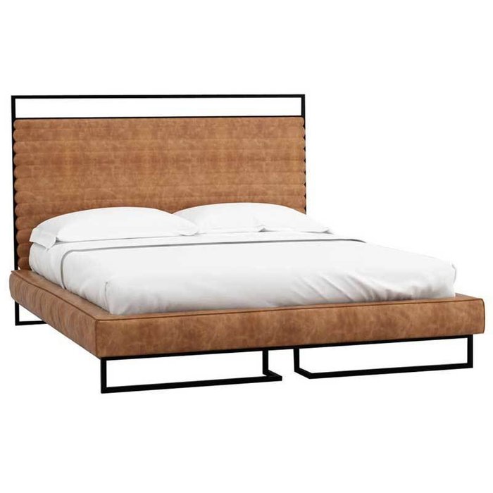 Кровать Loft Grace 160х200 светло-коричневого цвета