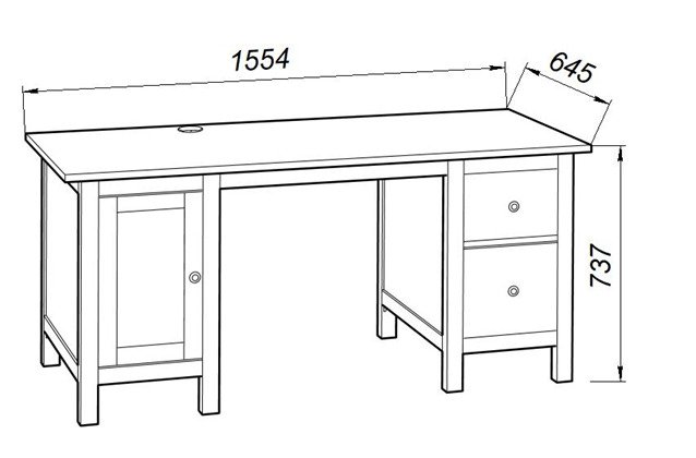 Стол письменный Кантри белого цвета - купить Письменные столы по цене 41499.0