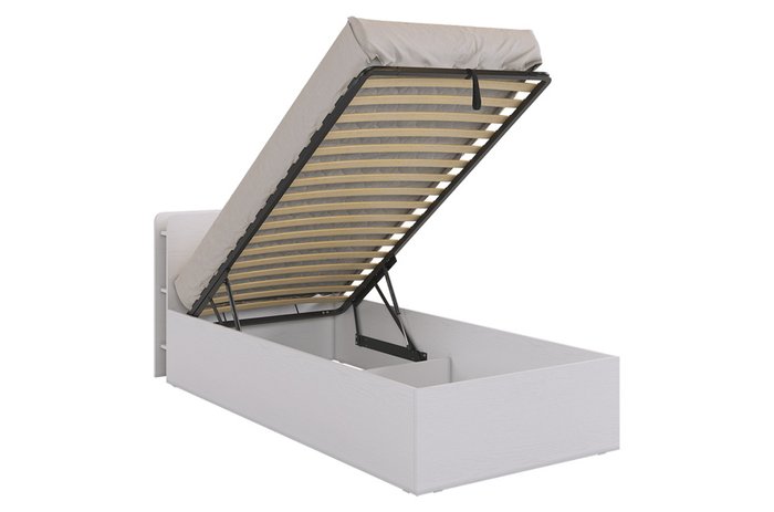 Кровать Юниор 90х200 серо-бежевого цвета с подъемным механизмом - лучшие Кровати для спальни в INMYROOM