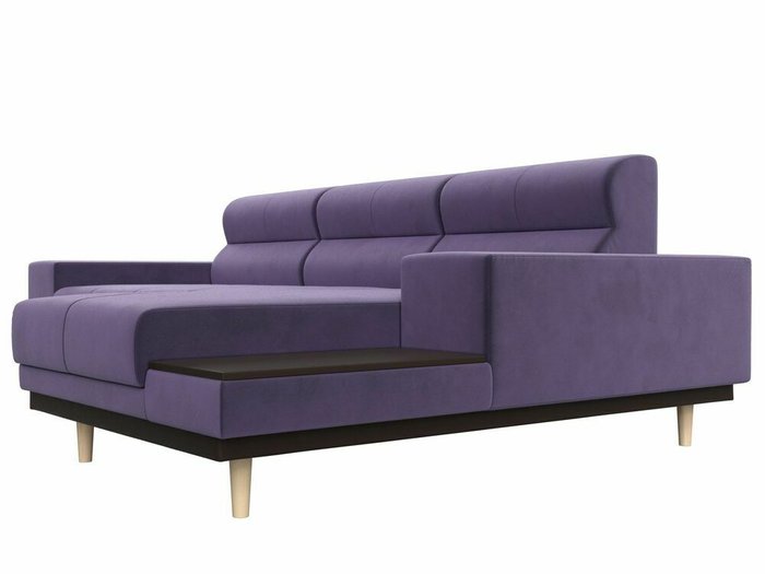 Угловой диван-кровать Леонардо темно фиолетового цвета правый угол - лучшие Угловые диваны в INMYROOM