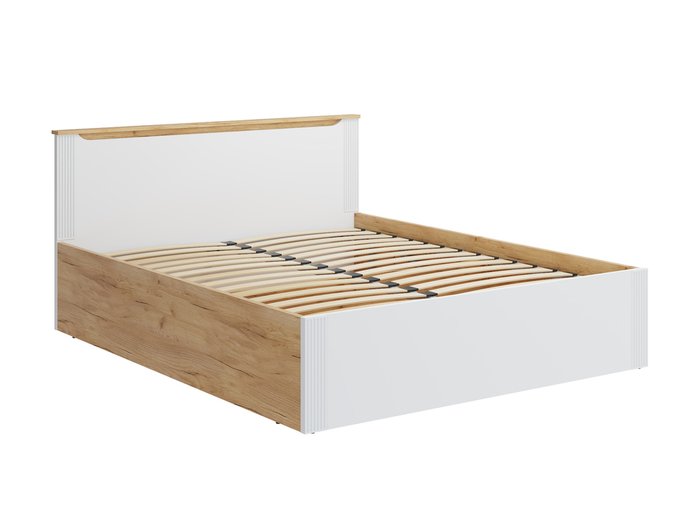 Кровать с подъемным механизмом Эмилия 160х200 белого цвета - купить Кровати для спальни по цене 46917.0