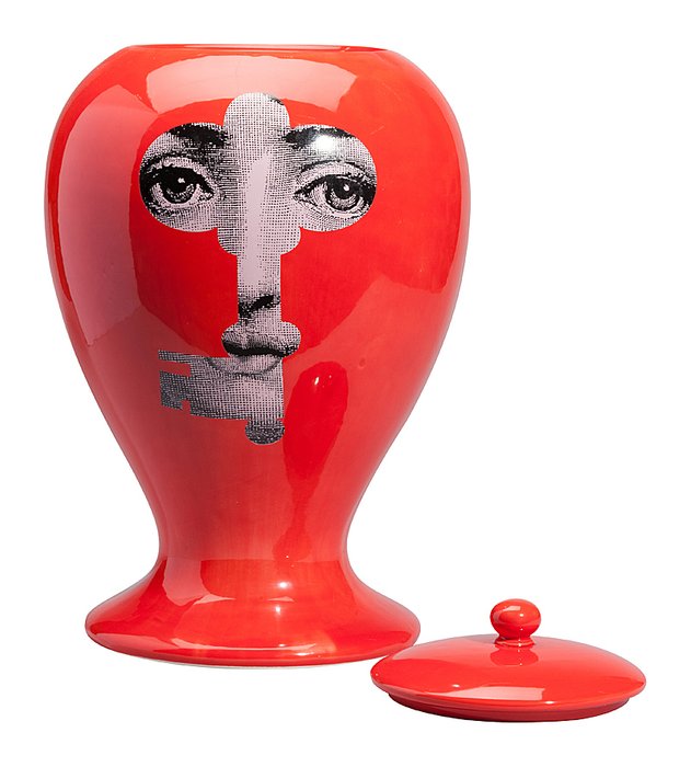 Декоративная ваза с крышкой Serratura Red Maxi - купить Вазы  по цене 23940.0