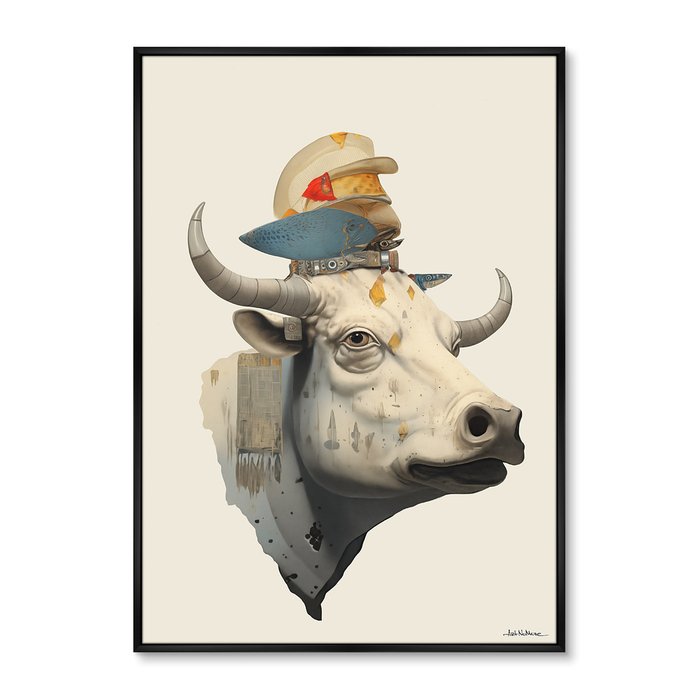 Репродукция картины Cow dreams, No 1, 2024г.