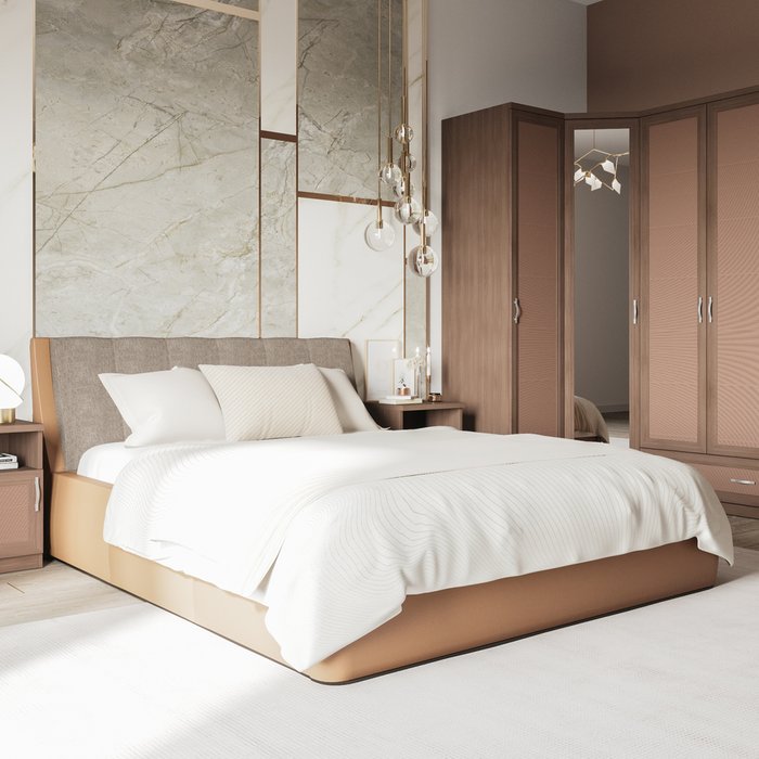 Кровать Гесиона 180х200 с серым изголовьем и подъемным механизмом  - лучшие Кровати для спальни в INMYROOM