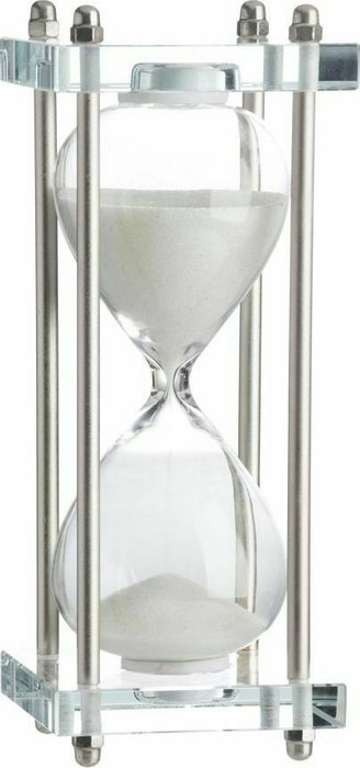 Песочные часы 15 м бело-серого цвета