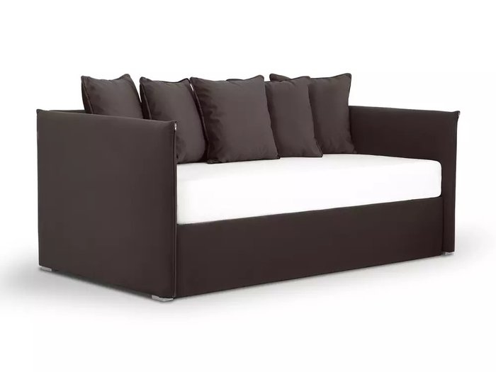 Диван-кровать Milano 90х190 темно-коричневого цвета - купить Кровати для спальни по цене 51300.0