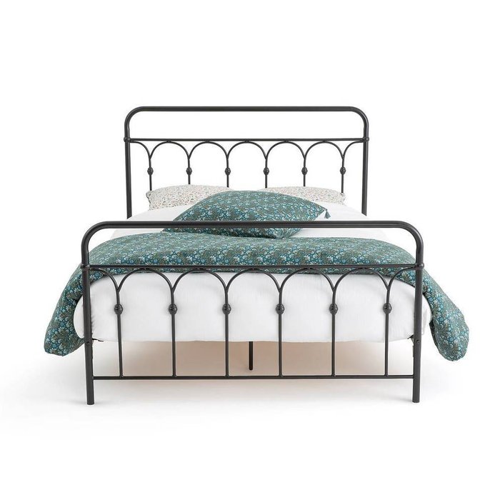 Кровать из металла Clarel 160х200 черного цвета без основания - купить Кровати для спальни по цене 27565.0