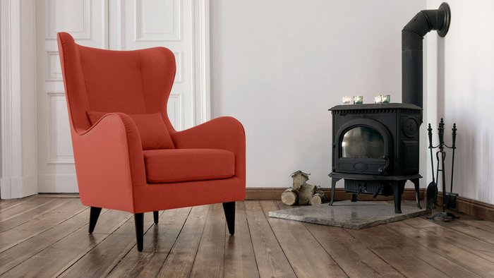Кресло Манчестер красного цвета - купить Интерьерные кресла по цене 26600.0
