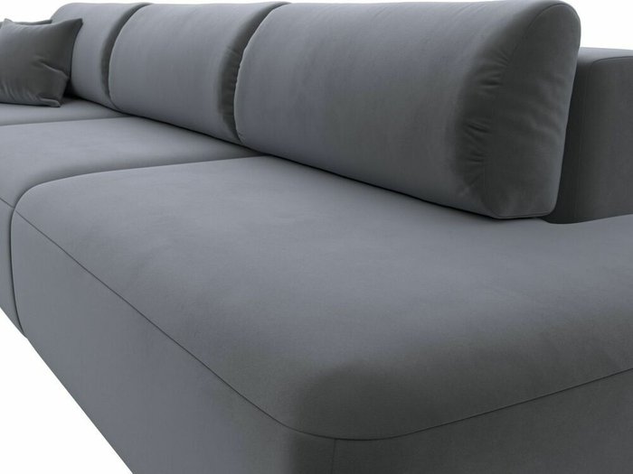 Диван-кровать Лига 036 Модерн Лонг темно-серого цвета с левым подлокотником - лучшие Прямые диваны в INMYROOM