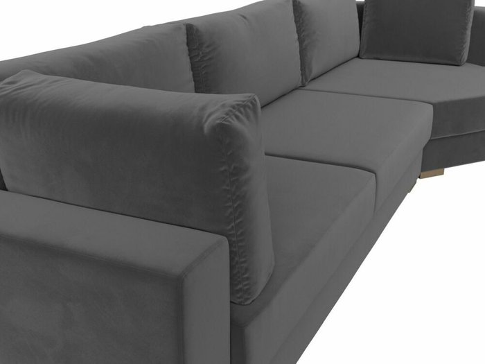 Угловой диван-кровать Лига 026 серого цвета правый угол - лучшие Угловые диваны в INMYROOM
