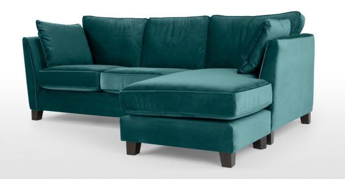 Угловой диван Wolsly бирюзового цвета - купить Угловые диваны по цене 78300.0