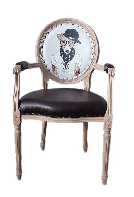 Стул Tattoo bro с сидением коричневого цвета - купить Обеденные стулья по цене 28800.0