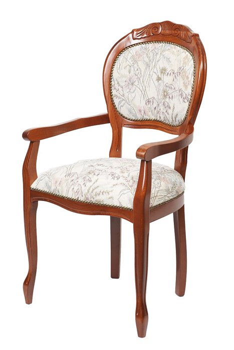 Стул-кресло деревянный Дезире бежевого цвета