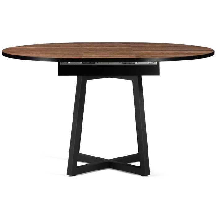 Раскладной обеденный стол Регна черно-коричневого цвета - лучшие Обеденные столы в INMYROOM