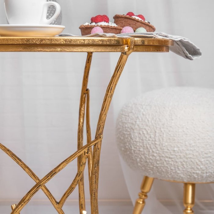 Кофейный стол Арт золотого цвета - лучшие Кофейные столики в INMYROOM