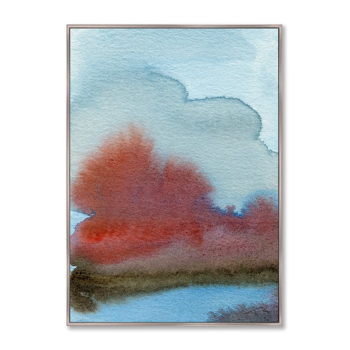Репродукция картины на холсте Trees by the lake in late October - купить Картины по цене 21999.0