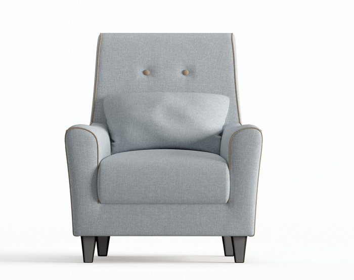 Кресло Мерлин светло-серого цвета - купить Интерьерные кресла по цене 11290.0