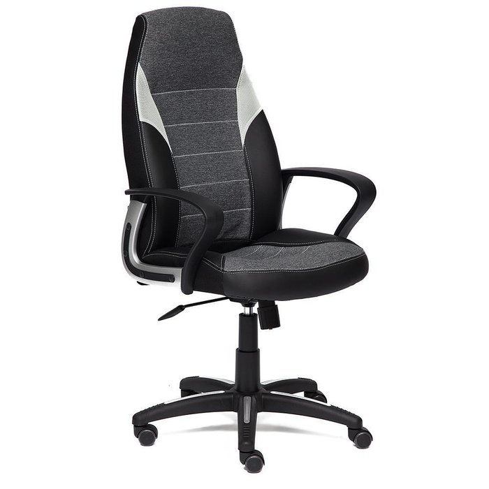 Кресло офисное Inter черно-серого цвета 