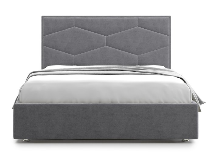 Кровать Premium Milana 4 160х200 серого цвета с подъемным механизмом - купить Кровати для спальни по цене 73400.0