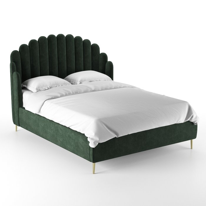 Кровать Amira 160х200 темно-зеленого цвета - купить Кровати для спальни по цене 103900.0