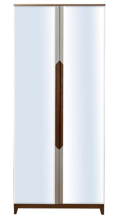 Шкаф двухстворчатый с зеркалами Сканди Грей - лучшие Шкафы распашные в INMYROOM