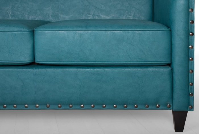 Диван прямой Рокфорд Richard дизайн 3 синего цвета - лучшие Прямые диваны в INMYROOM