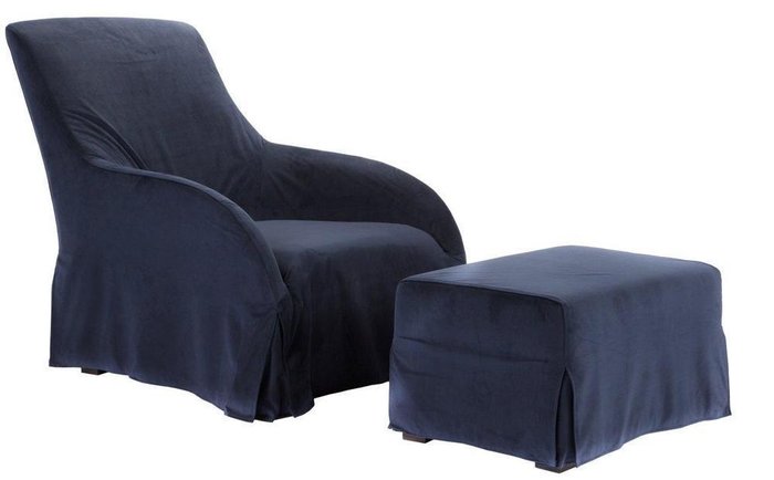  Синее Кресло Castro темно-синего цвета - купить Интерьерные кресла по цене 34033.0