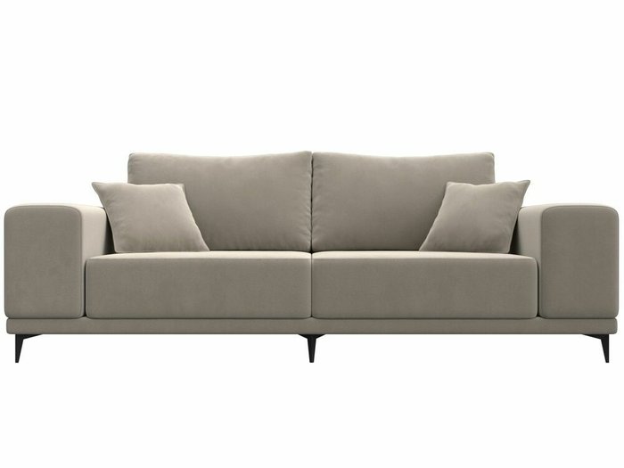 Прямой диван Льюес бежевого цвета  - купить Прямые диваны по цене 39999.0