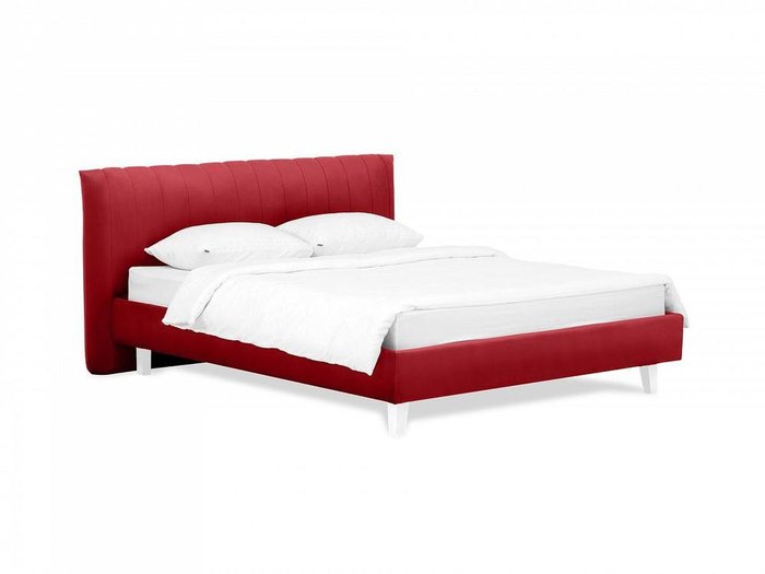 Кровать Queen Anastasia L 160х200 бордового цвета - купить Кровати для спальни по цене 46580.0