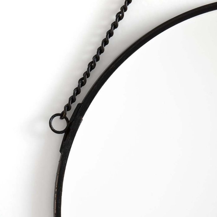Комплект из двух настенных круглых зеркал Uyova черного цвета - купить Настенные зеркала по цене 2552.0