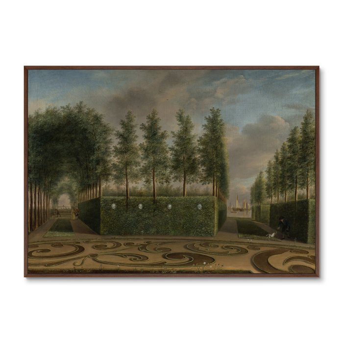 Репродукция картины A Formal Garden, 1766г. - купить Картины по цене 21999.0