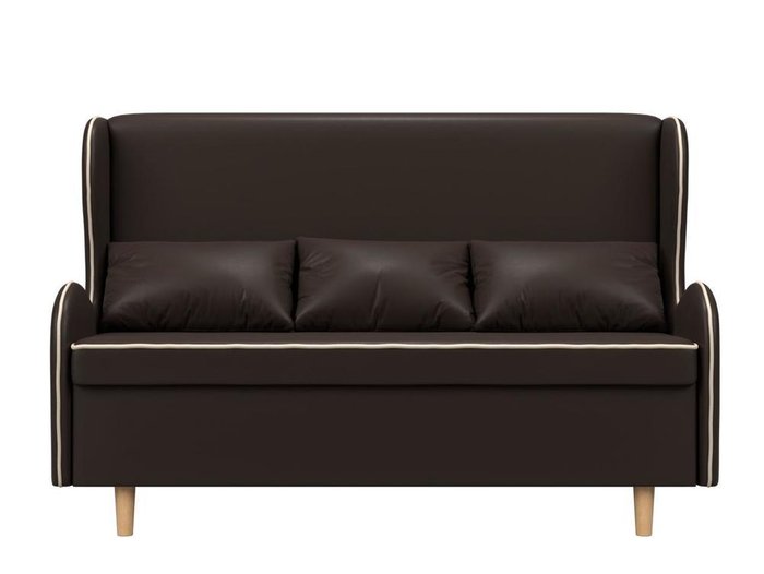Диван Сэймон коричневого цвета (экокожа) - купить Прямые диваны по цене 32990.0