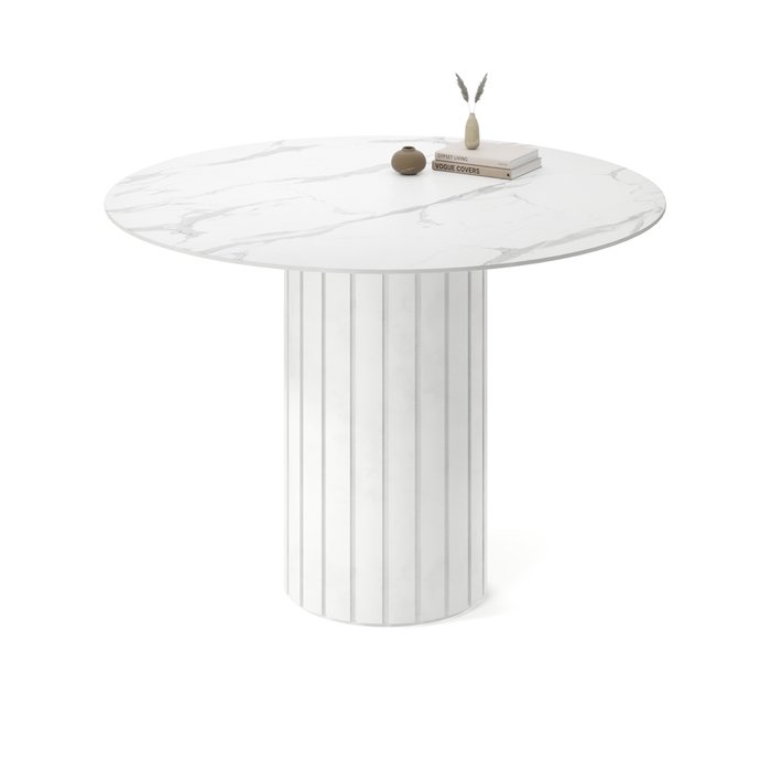 Обеденный стол Мелеф S белого цвета  - купить Обеденные столы по цене 54178.0